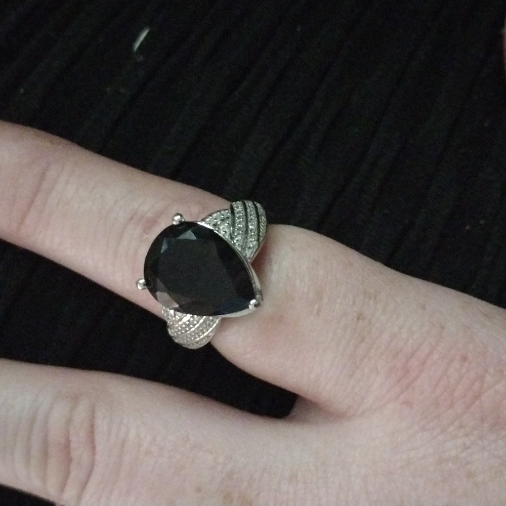 New black tourmaline ring